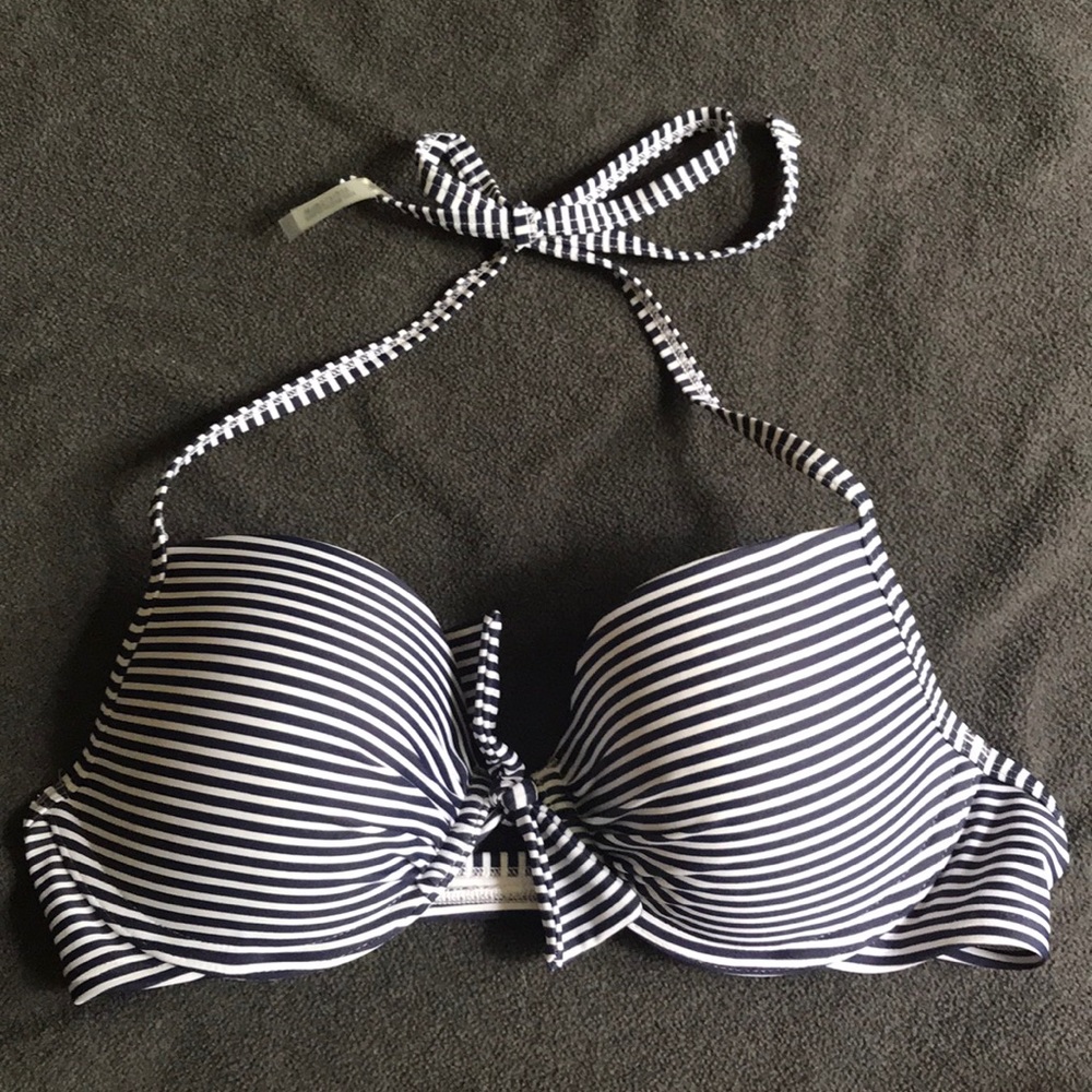 Aerie striped underwire bikini top